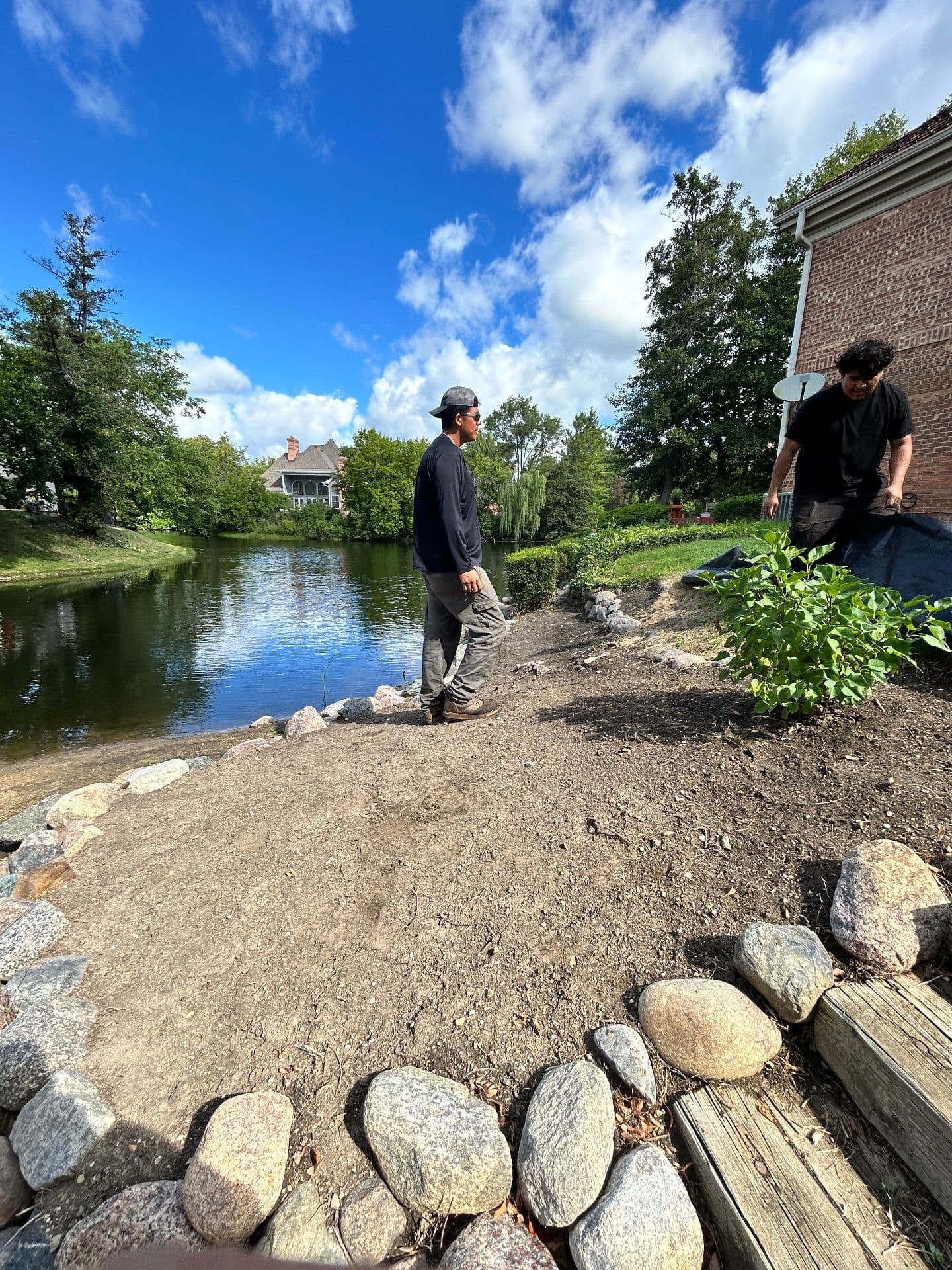 Breathtaking Landscape Transformation with River Rock image